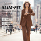Women's Elegant Blazer and Wide-Leg Pants Set