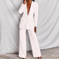 Women's Elegant Blazer and Wide-Leg Pants Set