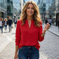 Women's V-Neck Long Sleeve Blouse