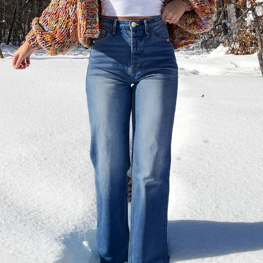 📢📢50% OFF !!!⏰Women's High-Waist Stretch Straight Leg Jeans