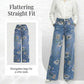 Women's Floral Print Straight-Leg Jeans【BUY 2 GET FREE SHIPPING】