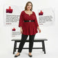 📢📢50% OFF !!!⏰Women's Fashion Flared Sleeve Tunic Top