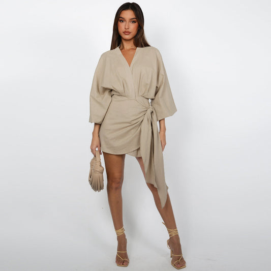 📢📢50% OFF !!!⏰Women's V-Neck Wrap Dress