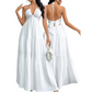 📢📢BIG SALE!!⏰Halter Neck Backless Tiered Maxi Dress