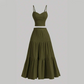 📢📢40% OFF !!!⏰High Waist A-Line Skirt and Cami Top Set