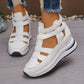 📢📢Big Sale Now On!⏰Women's Fashion Breathable Wedge Sandals with Side Zipper Closure