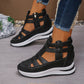 📢📢Big Sale Now On!⏰Women's Fashion Breathable Wedge Sandals with Side Zipper Closure