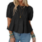 📢📢BIG SALE !!⏰Puff Sleeve Smocked Peplum Top