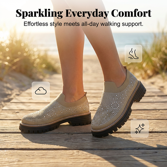 📢📢30% OFF !!!⏰Women's Rhinestone Sparkle Slip-On Loafers
