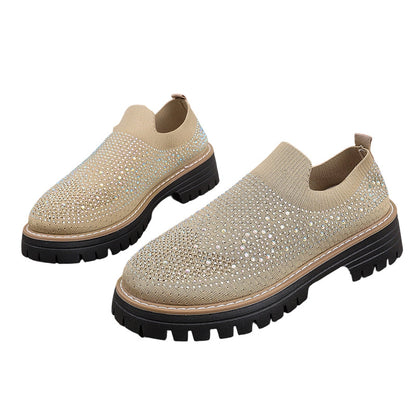 📢📢30% OFF !!!⏰Women's Rhinestone Sparkle Slip-On Loafers