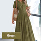💎 50% OFF! 👗 Women's Boho Smocked Maxi Dress – Flowy Tiered Skirt, V-Neck & Breathable Fabric 🌿