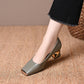 📢📢BIG SALE !!⏰Women's Snakeskin Pattern Block Heel Pumps