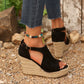 📢📢BIG SALE !!⏰Women's Platform Buckle Strap Peep Toe Sandals