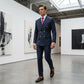 🔥Hot Sale Offers-Men's Double-Breasted Pinstripe Suit Set