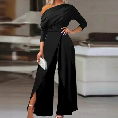 📢📢BIG SALE !!⏰Women's Elegant One-Shoulder Jumpsuit
