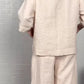 📢📢Limited Spring Edition⏰💡Designed in the USA💡 Irregular Hem Cotton Linen Set – Flowy Top & Wide-Leg Pants ✨