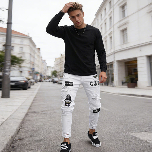 📢📢50% OFF ⏰Men's Ripped Skinny Jeans