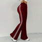 High-Waist Side Stripe Flared Pants