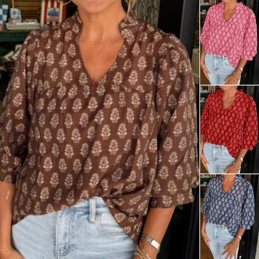 📢📢50% OFF ⏰💡Designed in the USA💡Women's Casual Flowy Printed Top