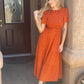 📢📢40% OFF !! ⏰2026 Women's Casual Floral Print Short Flutter Sleeve Smocked High Waist Flowy Maxi Dress