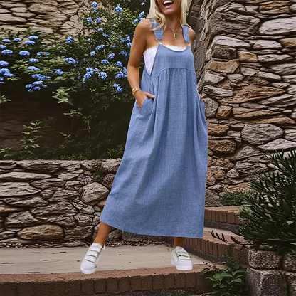📢📢Limited Spring Edition⏰💡Designed in the USA💡Women's Casual Loose Overall Dress – Relaxed Fit, Side Pockets & Breathable Fabric ✨