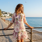 📢📢50% OFF ⏰💡Designed in the USA💡Women's Floral Print Half-Sleeve Tiered Ruffle Dress