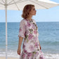 📢📢50% OFF ⏰💡Designed in the USA💡Women's Floral Print Half-Sleeve Tiered Ruffle Dress
