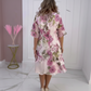 📢📢50% OFF ⏰💡Designed in the USA💡Women's Floral Print Half-Sleeve Tiered Ruffle Dress
