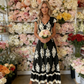 👗New arrival 49% OFF!🏖️Women's V-Neck Baroque Print Flowy Maxi Dress