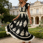 👗New arrival 49% OFF!🏖️Women's V-Neck Baroque Print Flowy Maxi Dress