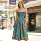 📢📢50% OFF ⏰💡Designed in the USA💡 Women's Floral Print Tie-Strap Midi Dress – Flattering Fit, Lightweight & Perfect for Spring & Summer ☀️