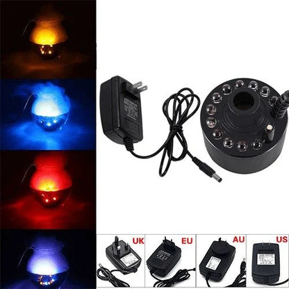 📢📢50% OFF !! ⏰ 12 LED light Ultrasonic Mist Maker Fogger