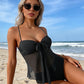 📢📢Limited Spring Edition⏰Tie-Front Mesh Tankini Set with High-Waisted Bottoms💡Designed in the USA💡