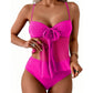 📢📢Limited Spring Edition⏰Tie-Front Mesh Tankini Set with High-Waisted Bottoms💡Designed in the USA💡