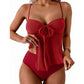 📢📢Limited Spring Edition⏰Tie-Front Mesh Tankini Set with High-Waisted Bottoms💡Designed in the USA💡