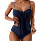 📢📢Limited Spring Edition⏰Tie-Front Mesh Tankini Set with High-Waisted Bottoms💡Designed in the USA💡