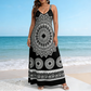 📢📢40% OFF !! ⏰Bohemian Mandala Print Cami Maxi Dress