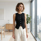 📢📢40% OFF ⏰💡Designed in the USA💡Women's Ribbed Knit Button-Front Sleeveless Vest