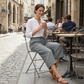 📢📢40% OFF !! ⏰Women's Casual Drawstring Waist Capri Pants