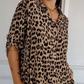 ⏳Limited-time 40% off⏰Stylish Lapel Adjustable Sleeve Leopard Print Shirt🐆👚