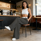 📢📢40% OFF !!!⏰Women's Wide-Leg Suit Pants with Contrast Waistband