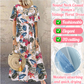 📢📢50% OFF !!!⏰New Style Round Neck Casual Women's Retro Printed Loose Long Skirt