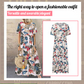 📢📢50% OFF !!!⏰New Style Round Neck Casual Women's Retro Printed Loose Long Skirt