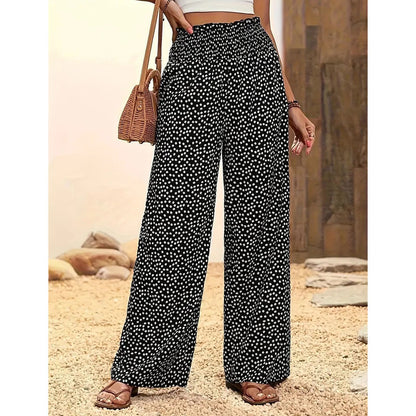 📢📢40% OFF !!!⏰⏰Women's Smocked High Waist Wide Leg Pants👖
