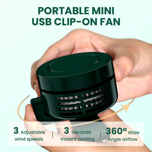 📢📢35% OFF !!!⏰Portable Mini USB Clip-On Fan