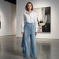 📢📢40% OFF !!!⏰Asymmetrical Wrap Denim Skirt Pants