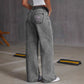 📢📢40% OFF !!!⏰Bow Embroidered High-Waist Straight-Leg Jeans