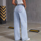 📢📢40% OFF !!!⏰Bow Embroidered High-Waist Straight-Leg Jeans