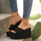 📢📢40% OFF !!!⏰Women's Open-Toe Slip-On Platform Wedge Sandals