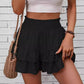 📢📢40% OFF !! ⏰Solid Color Stretch Waist Layered Short Skirt